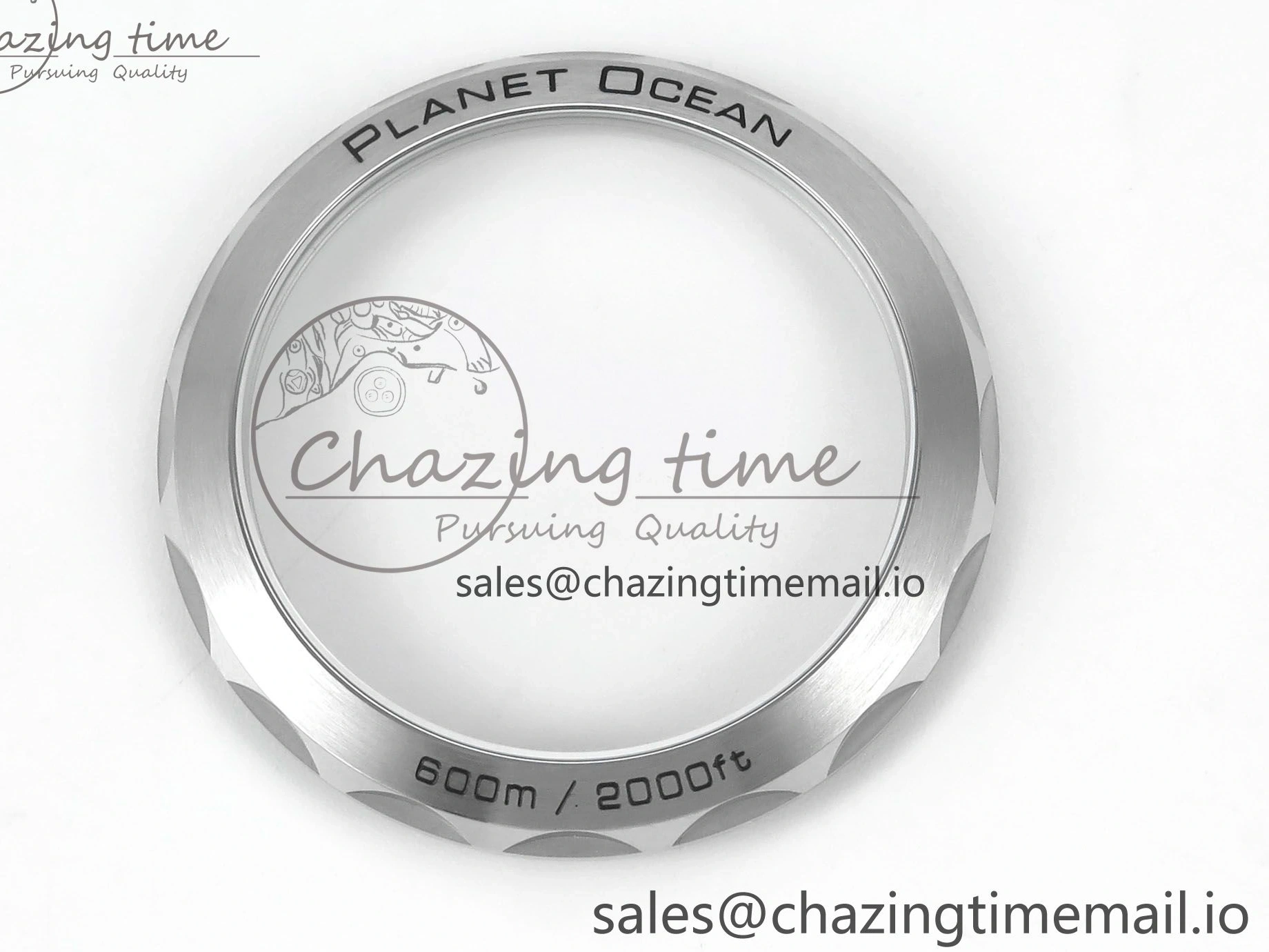 0125 FreshLook Planet Ocean Master Chronometer 600M 45.5mm SS SCF 1:1 Best Edition Black Bezel Black Dial on SS Bracelet A9900 Super Clone 7675